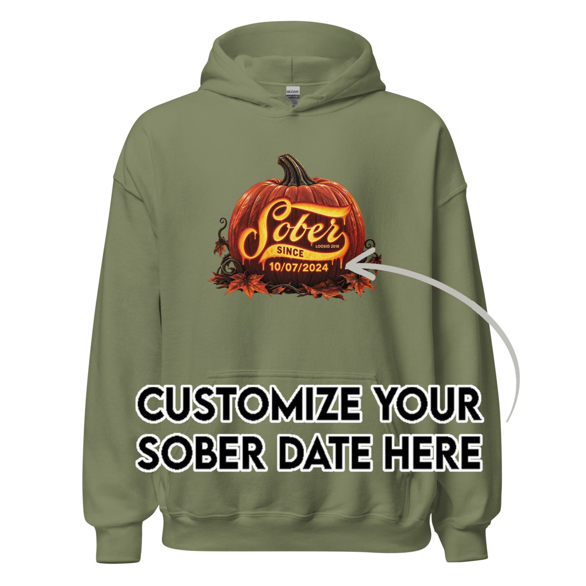 Recovery Hoodie | Men's Sober Since Pumpkin