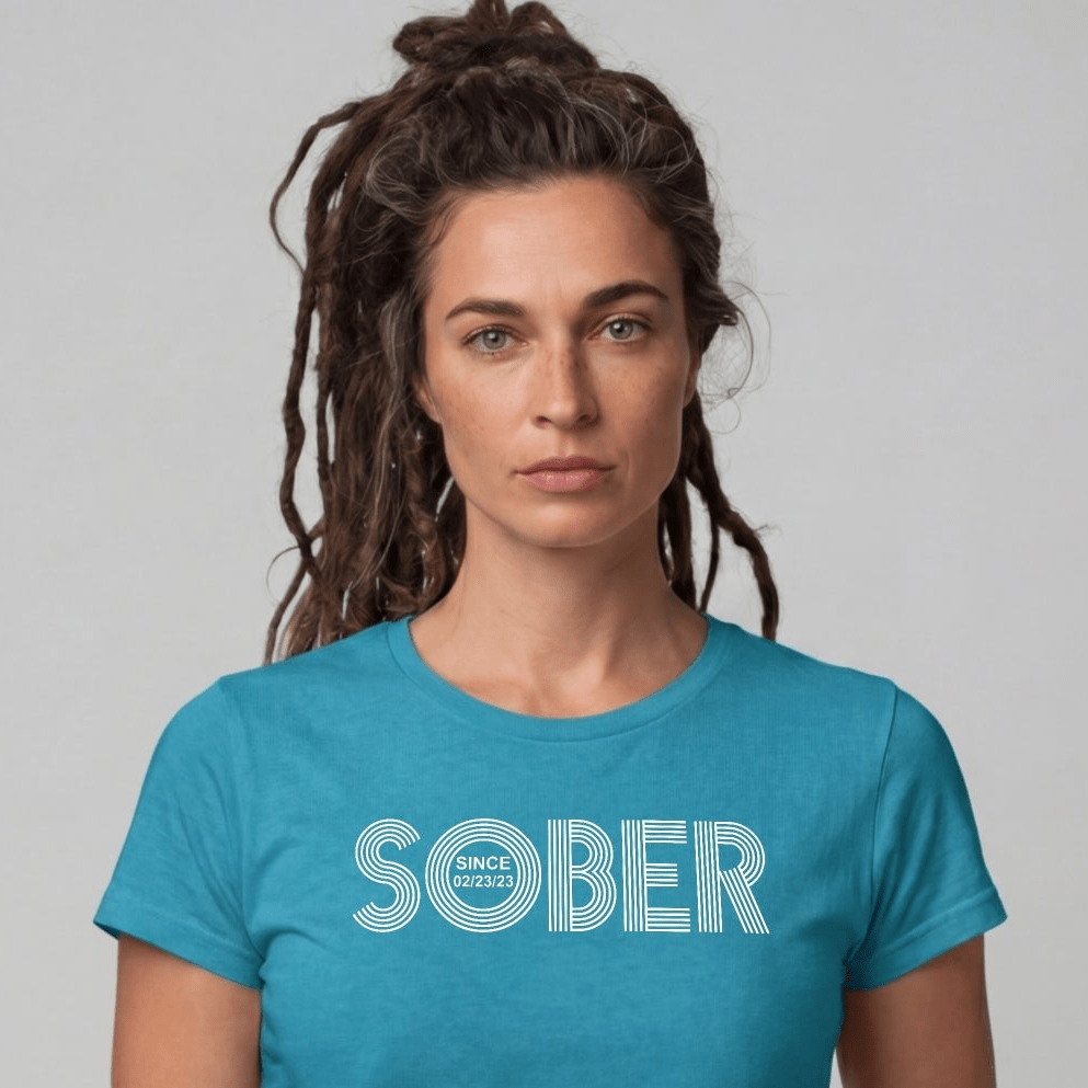 Sober T Shirt | Women's Retro Sober Since Tee