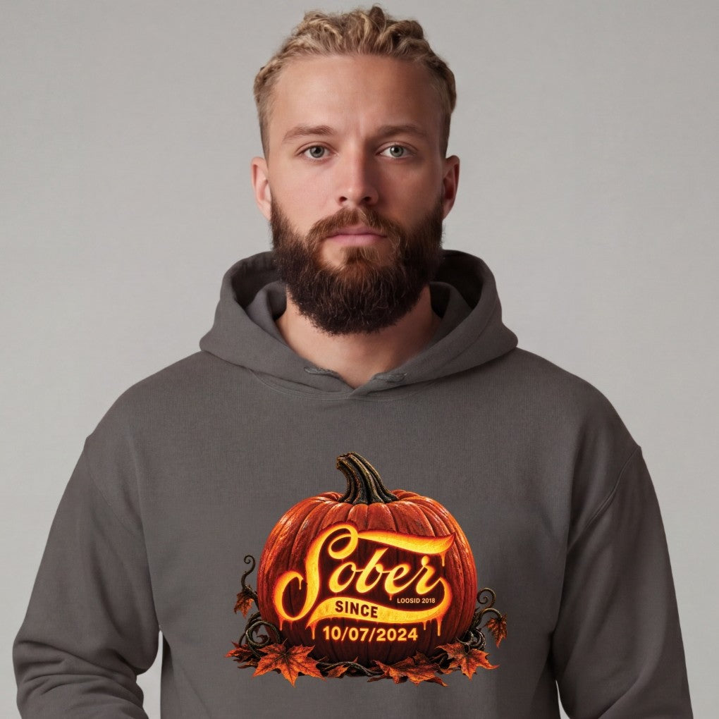 Recovery Hoodie | Men's Sober Since Pumpkin