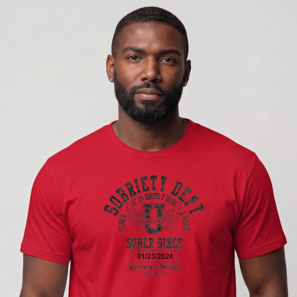 Sober T Shirt | Men's Sobriety Dept Tee