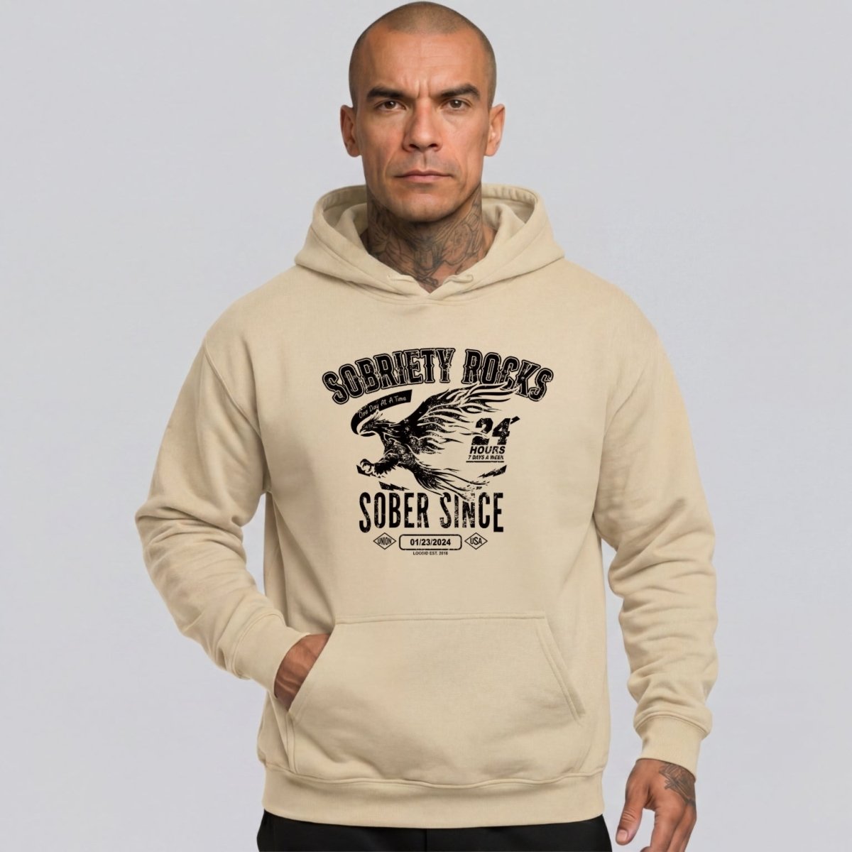 Recovery Hoodie | Men's Sobriety Rocks