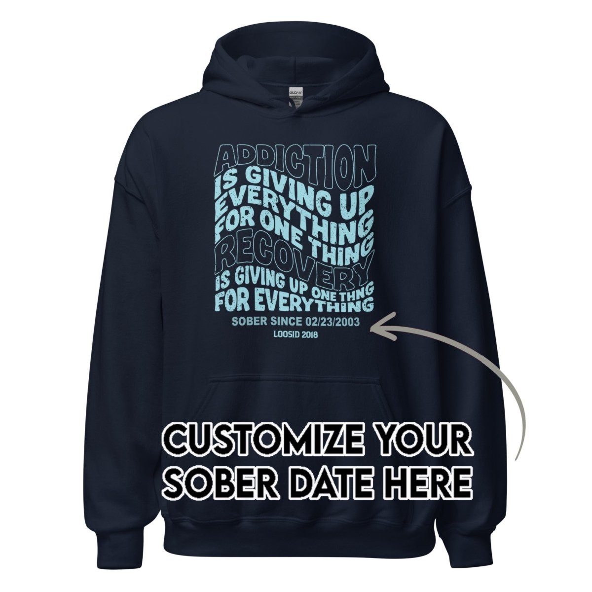 Recovery Hoodie | Men's Addiction is Giving up