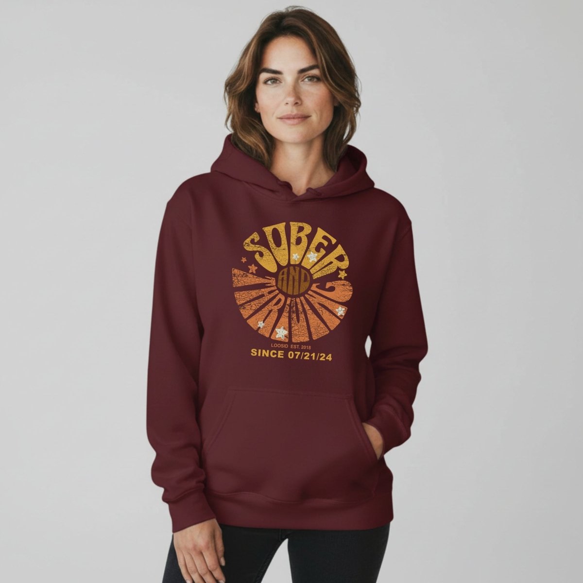 Sober & Thriving Women's Personalized Hoodie