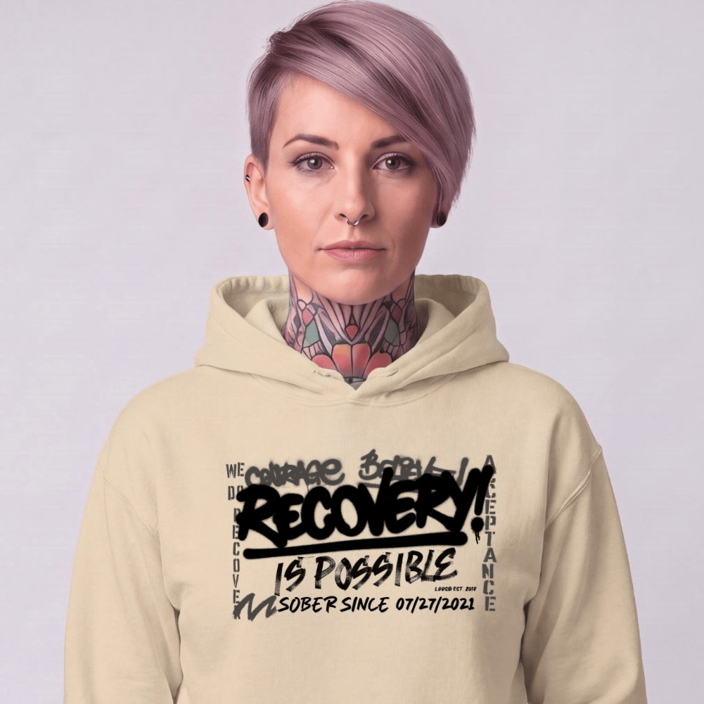 Recovery Hoodie | Women's Personalized Recovery Is Possible Hoodie