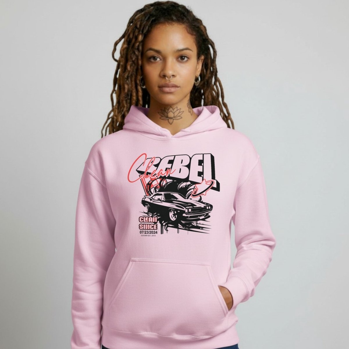 Recovery Hoodie | Women’s Clean Rebel Custom Recovery Date Hoodie