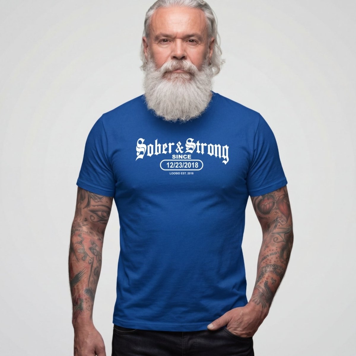 Sober T Shirt | Men's Old School Sober & Strong