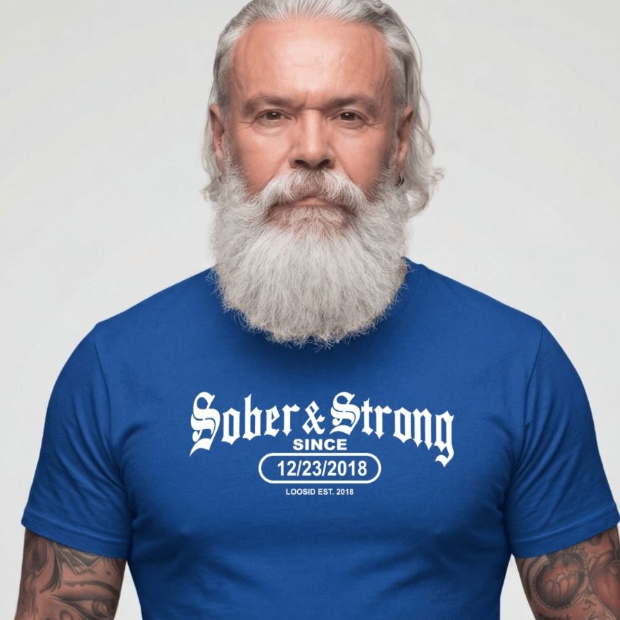 Sober T Shirt | Men's Old School Sober & Strong