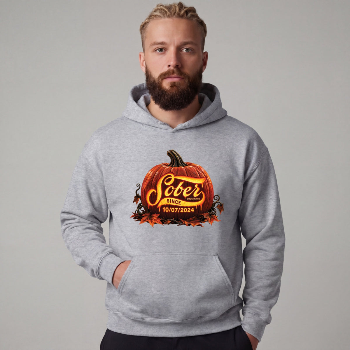 Recovery Hoodie | Men's Sober Since Pumpkin