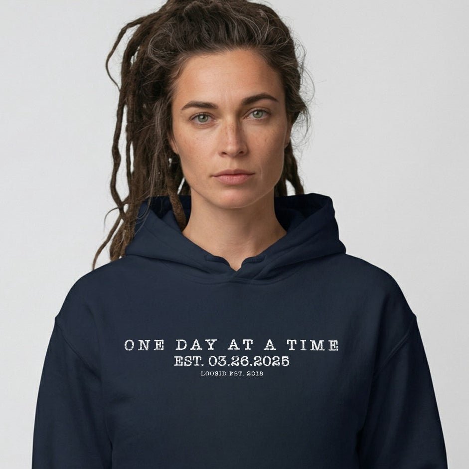 One Day At a Time Recovery Hoodie featuring the design (view 21)