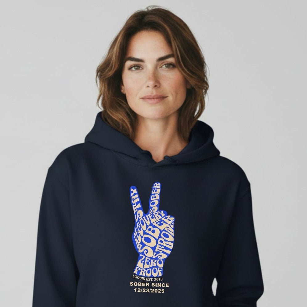 Peace & Sober Women's Personalized Hoodie