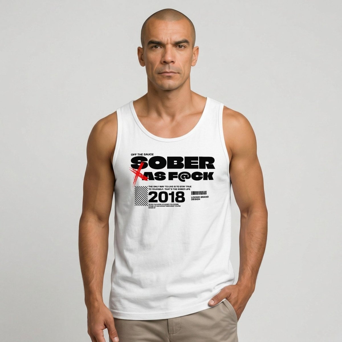Sober as F*ck Sober Tank Top flat lay styled image (view 13)