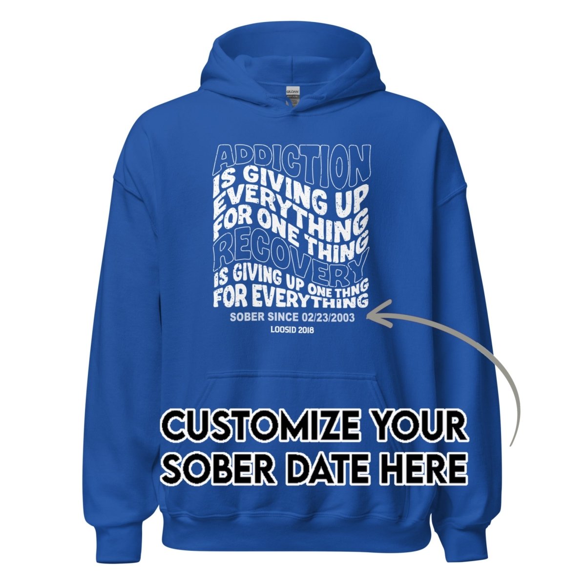 Recovery Hoodie | Men's Addiction is Giving up