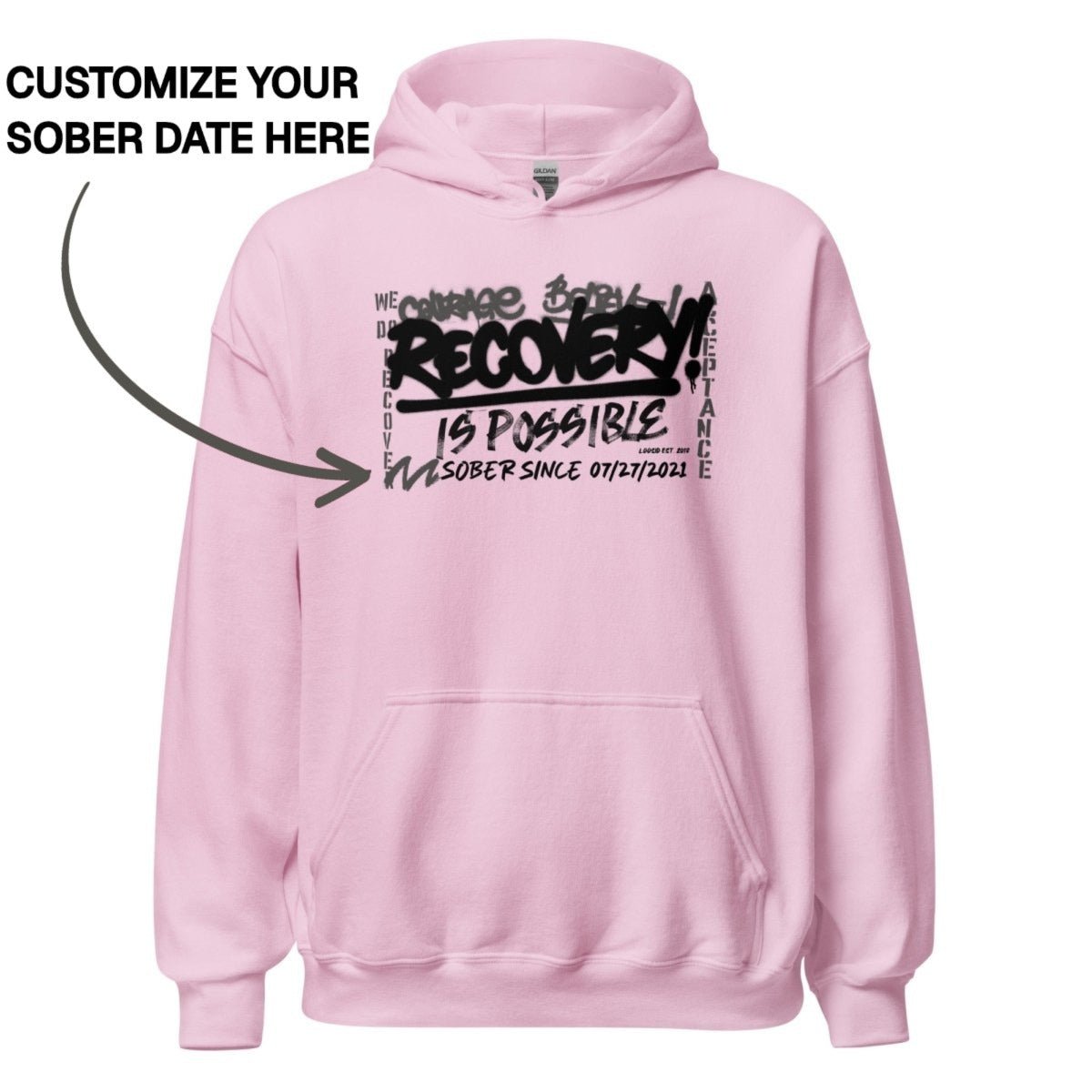 Recovery Hoodie | Women's Personalized Recovery Is Possible Hoodie