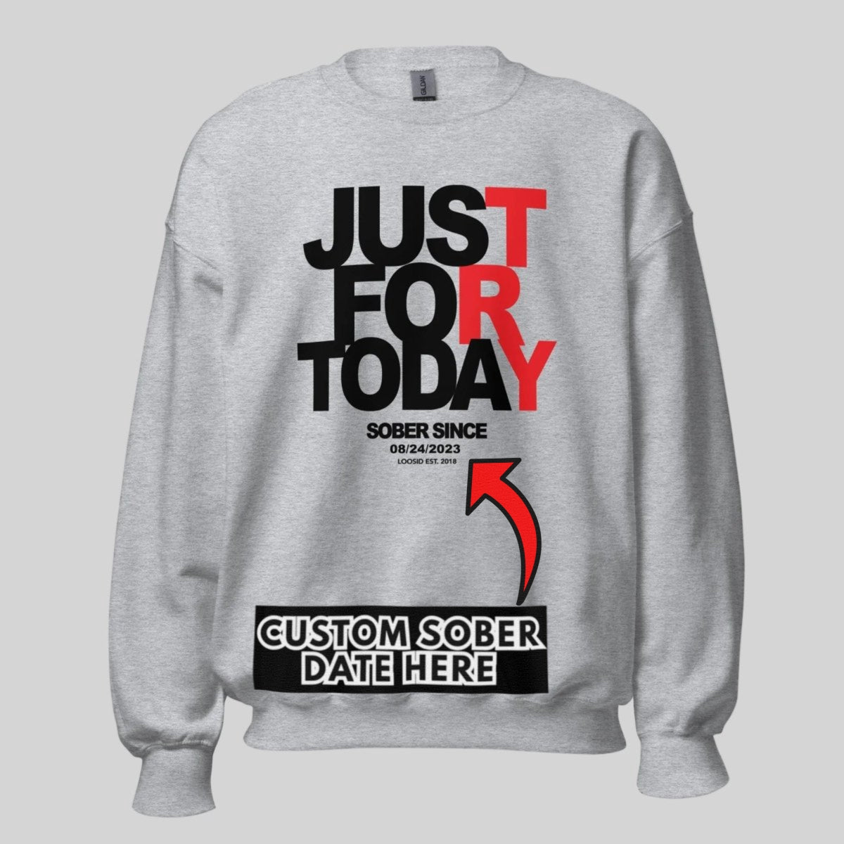Sobriety Recovery Hoodie flat lay styled image (view 23)