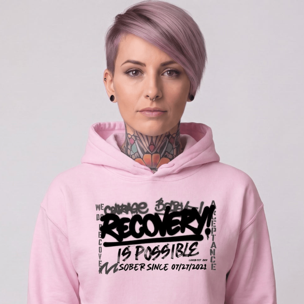 Recovery Hoodie | Women's Personalized Recovery Is Possible Hoodie
