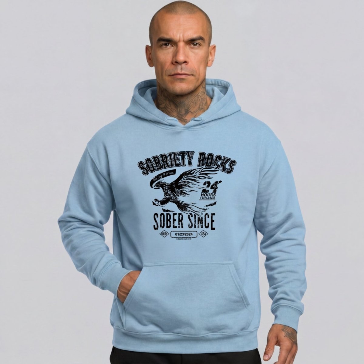 Recovery Hoodie | Men's Sobriety Rocks