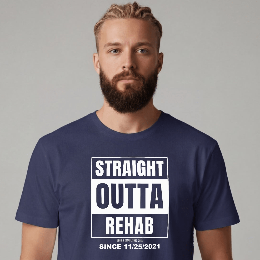Sober T Shirt | Men's Straight Outta Rehab Tee