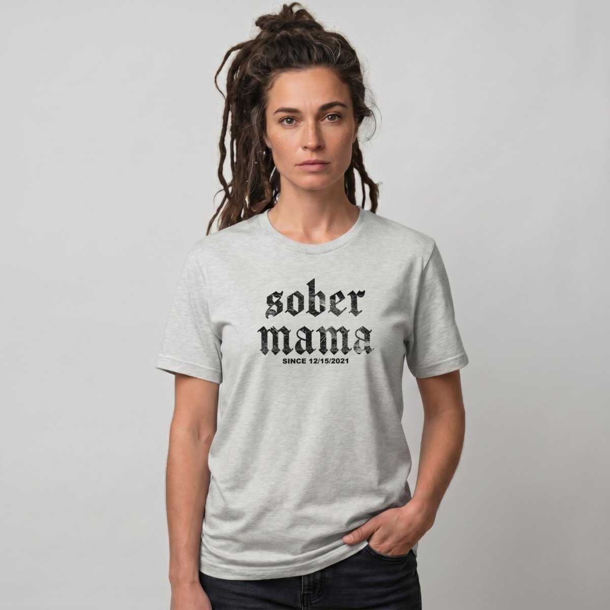 Sober Mama Women's Personalized Sober T Shirt