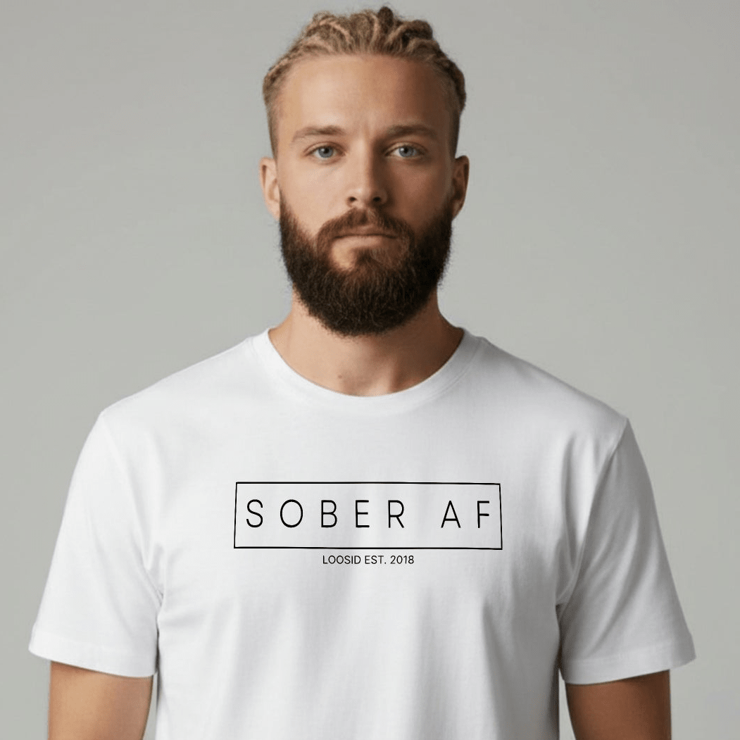 Sober T Shirt | Sober AF Men's Tee for Strength and Recovery