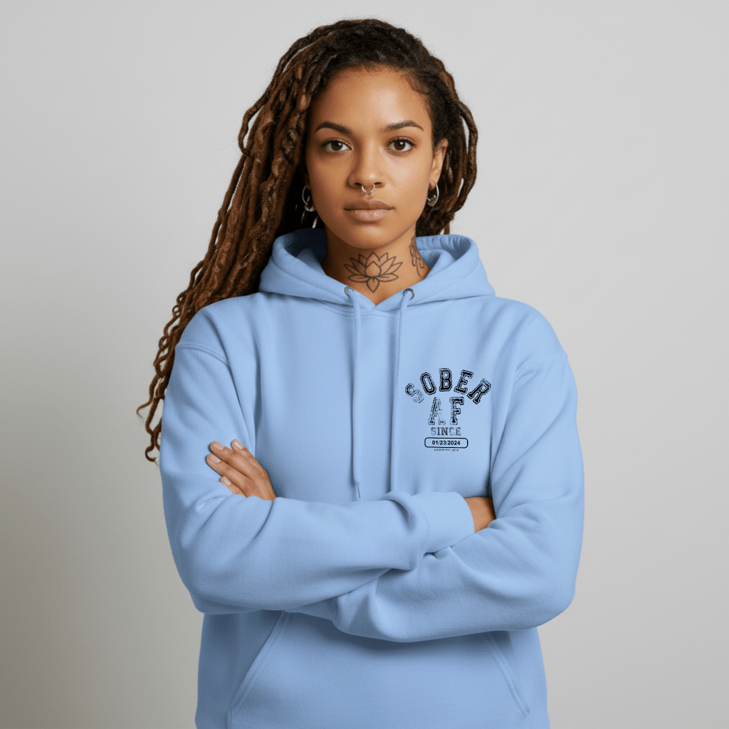 inspirational sober clothing recovery hoodie