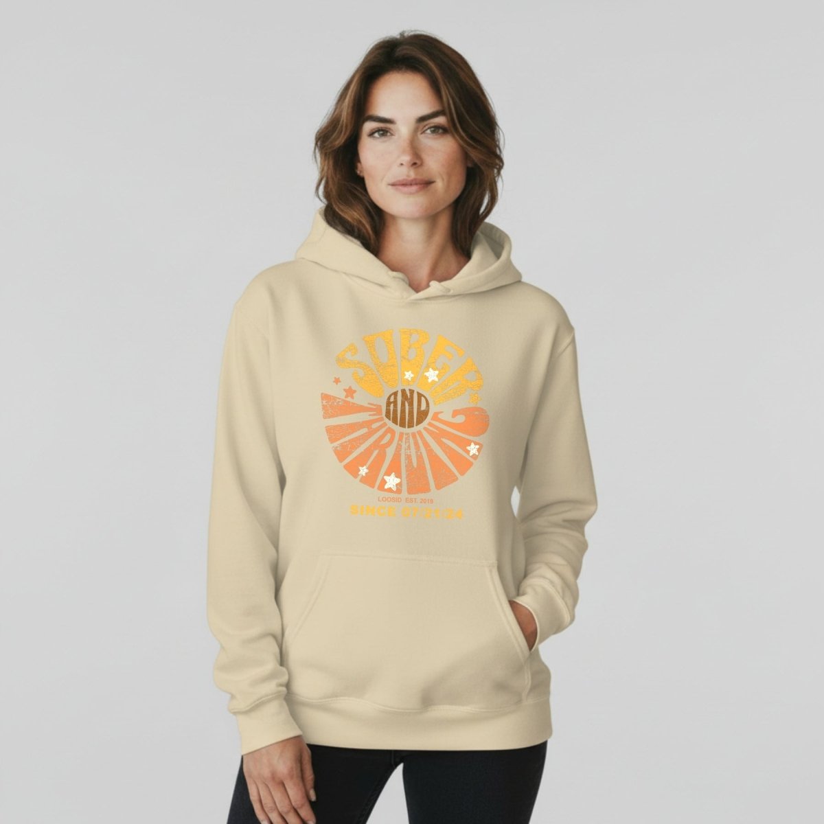 Sober & Thriving Women's Personalized Hoodie