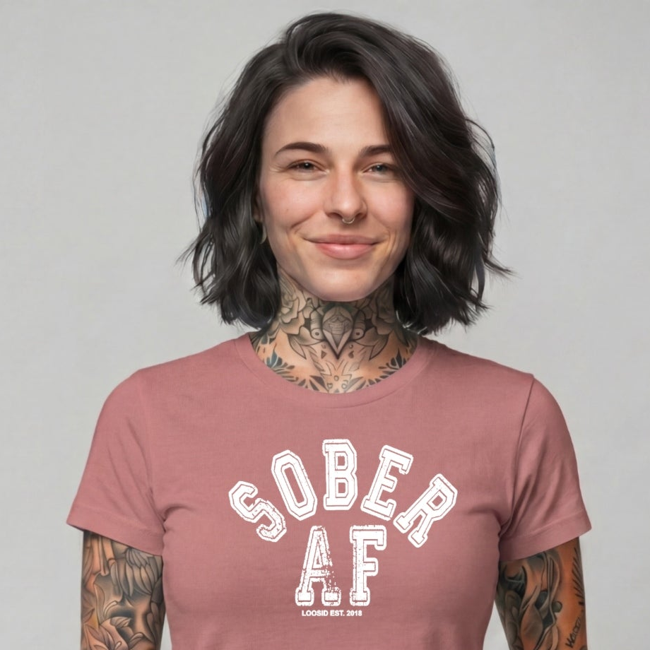 Sober T Shirt | Women's Sober AF Collegiate