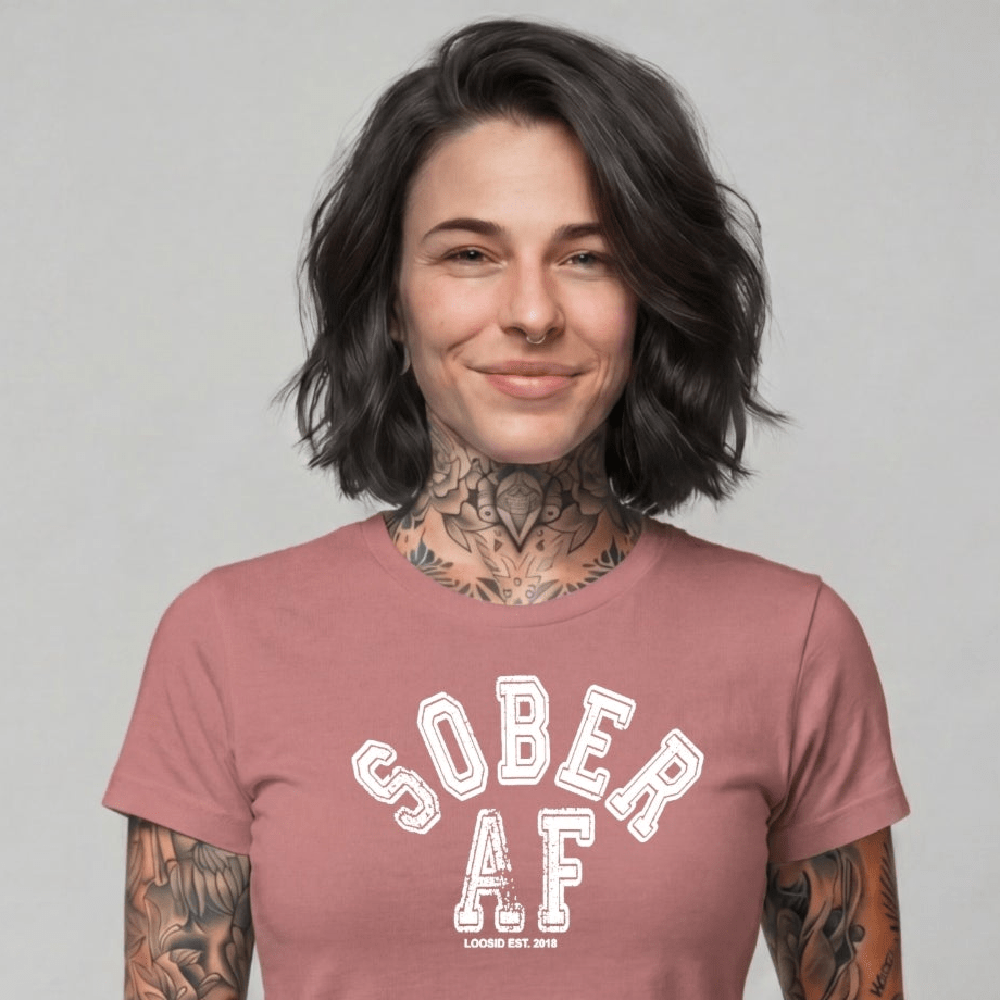 Sober T Shirt | Women's Sober AF Collegiate
