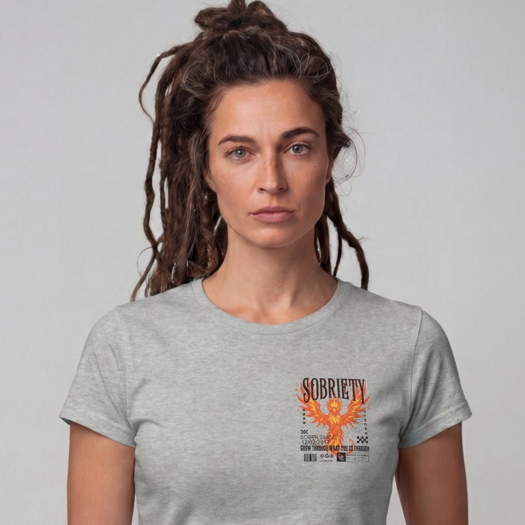 Sober T Shirt | Women's Phoenix Sobriety Reborn Limited-Edition