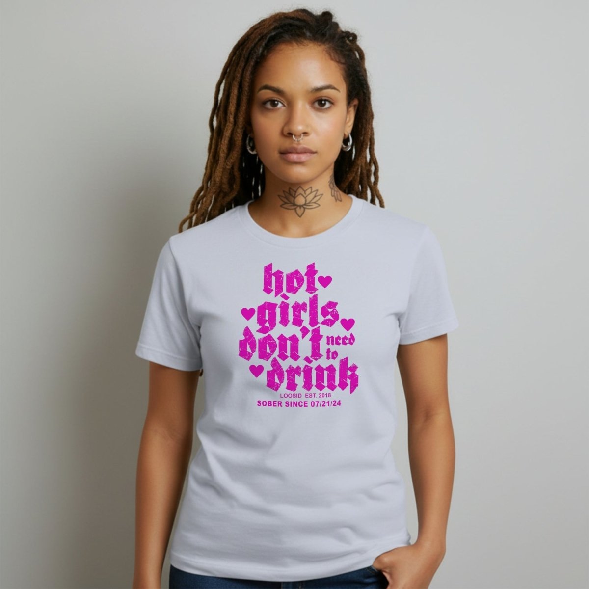 Hot Girls Don't Drink Sober T Shirt back view (view 17)