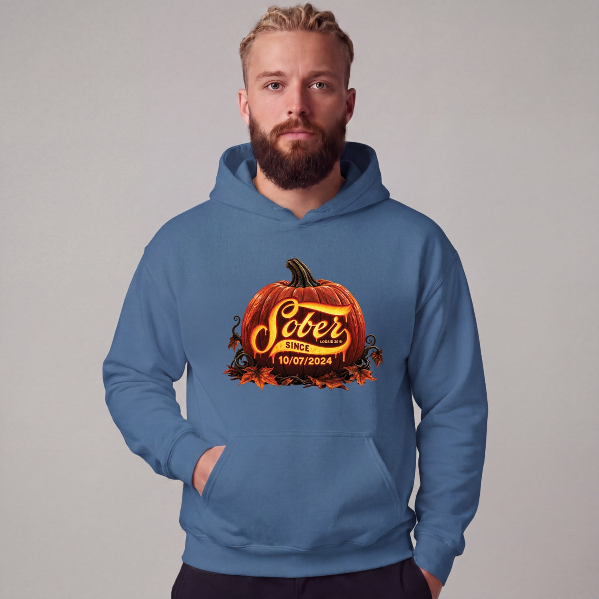 Recovery Hoodie | Men's Sober Since Pumpkin