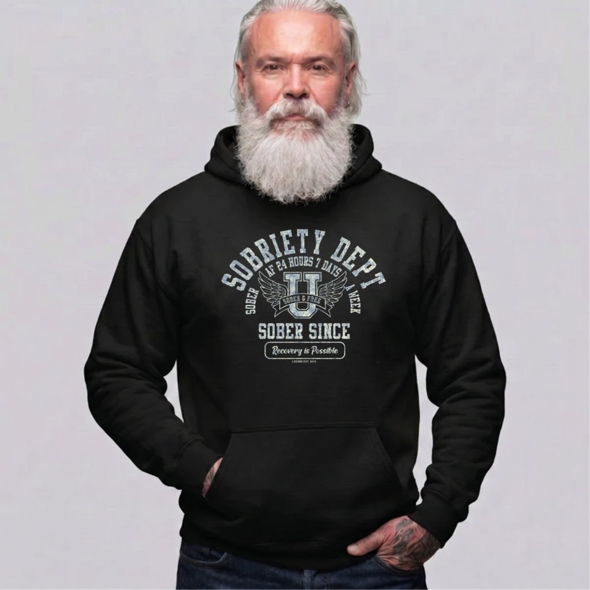 Recovery Hoodie | Men's Sobriety Dept 24/7