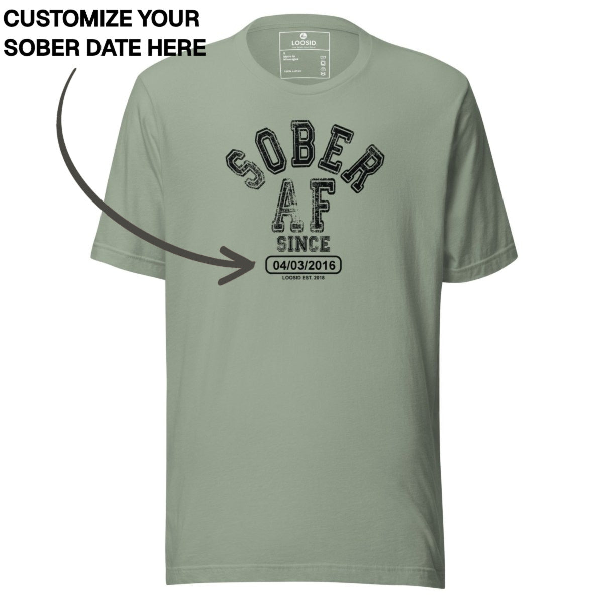 Sober T Shirt | Women's Sober AF Collegiate