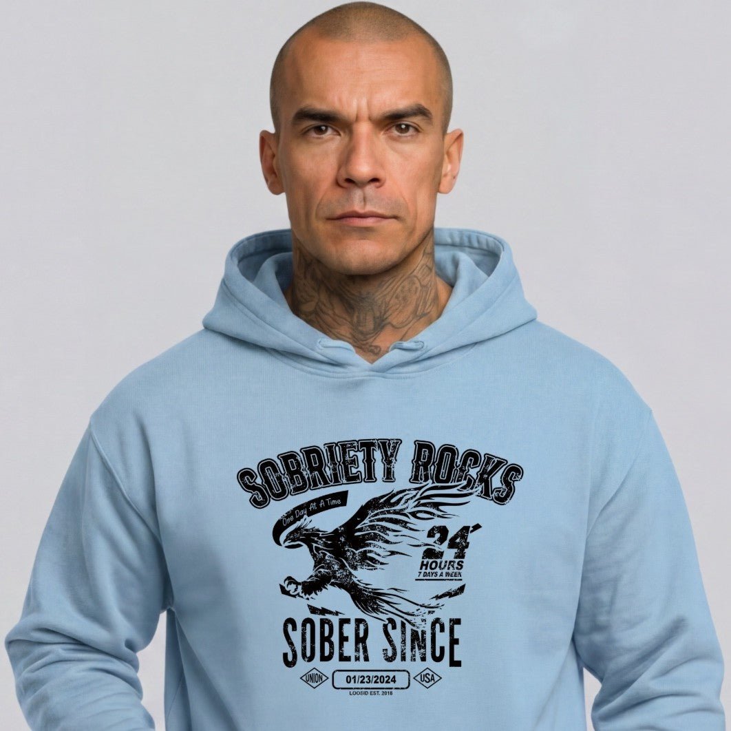 Recovery Hoodie | Men's Sobriety Rocks
