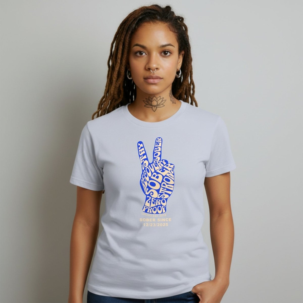 Peace & Sober Sober T Shirt back view (view 17)