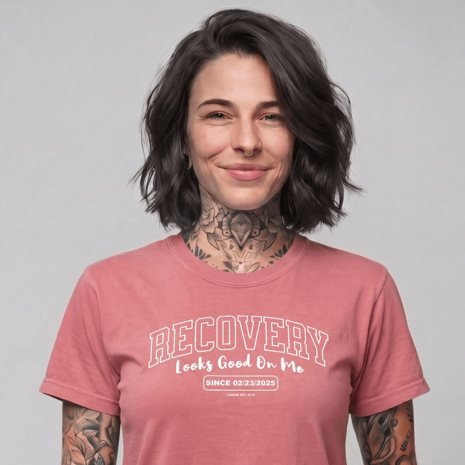Recovery Looks Good On Me Women garment-dyed heavyweight t-shirt