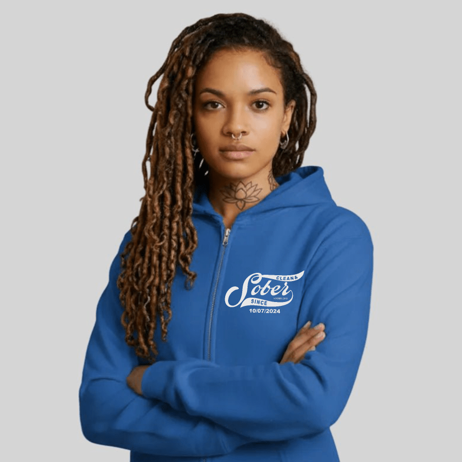 Sober Since Recovery Hoodie graphic detail (view 4)
