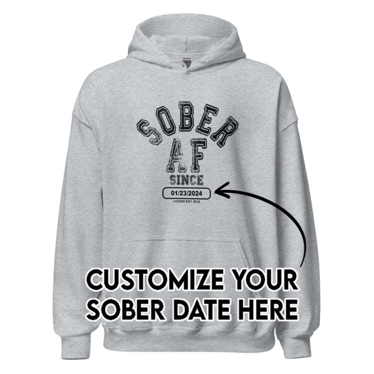 Recovery Hoodie | Women's Sober AF Collegiate
