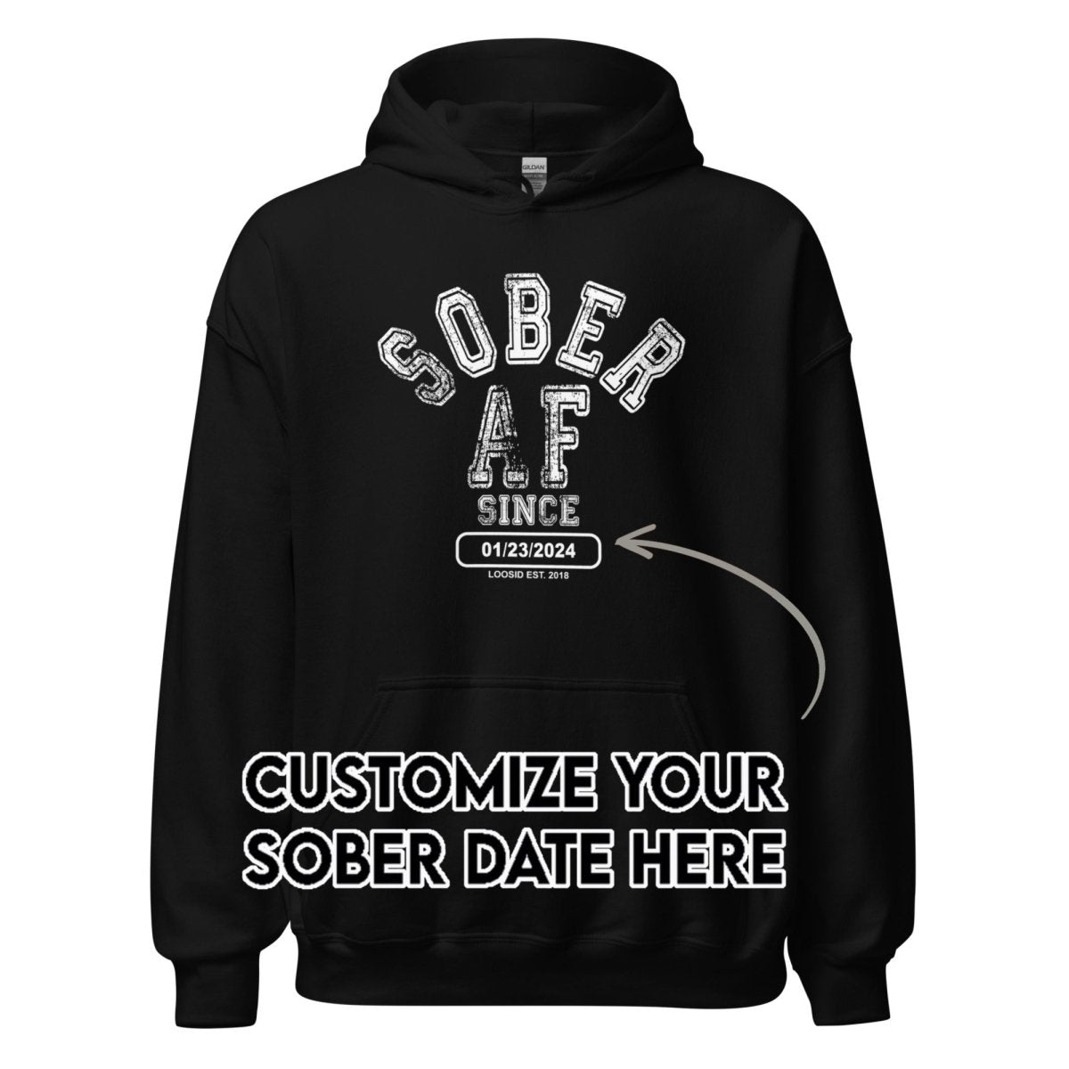 Recovery Hoodie | Men's Sober AF Collegiate