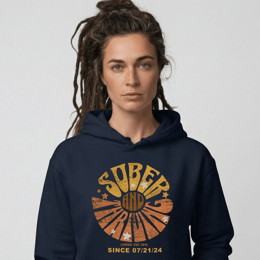 Sober & Thriving Recovery Hoodie featuring the design (view 11)