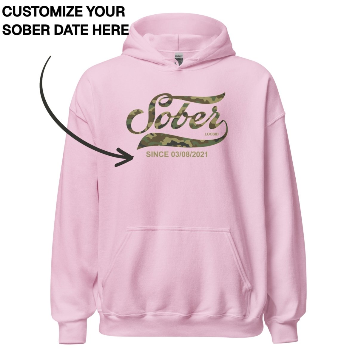 Recovery Hoodie | Unisex Sober Since Camo
