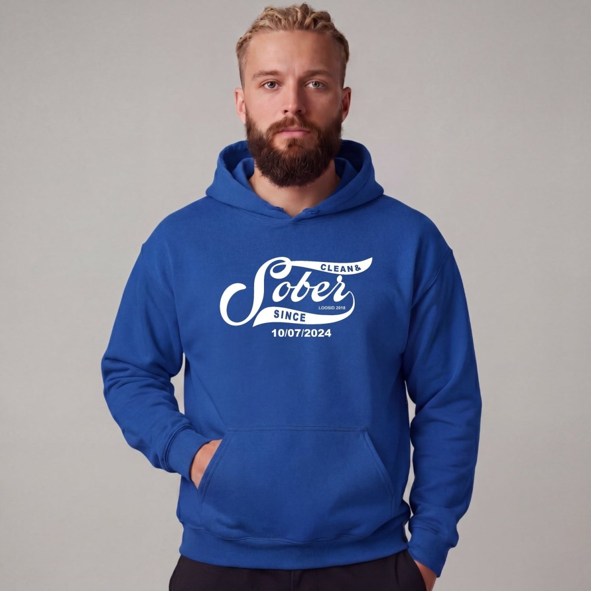 Recovery Hoodie | Sober Since Men's Hoodie with Custom Sobriety Date