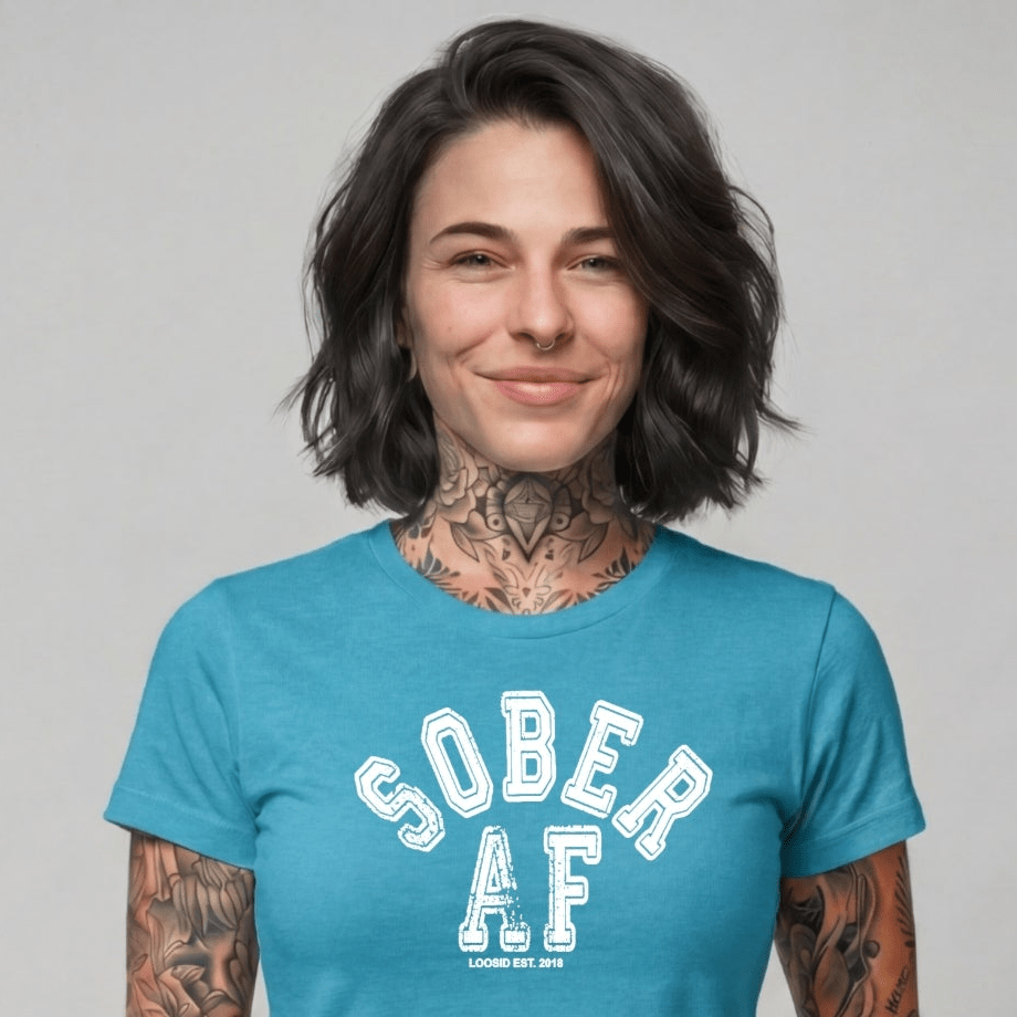 Sober T Shirt | Women's Sober AF Collegiate