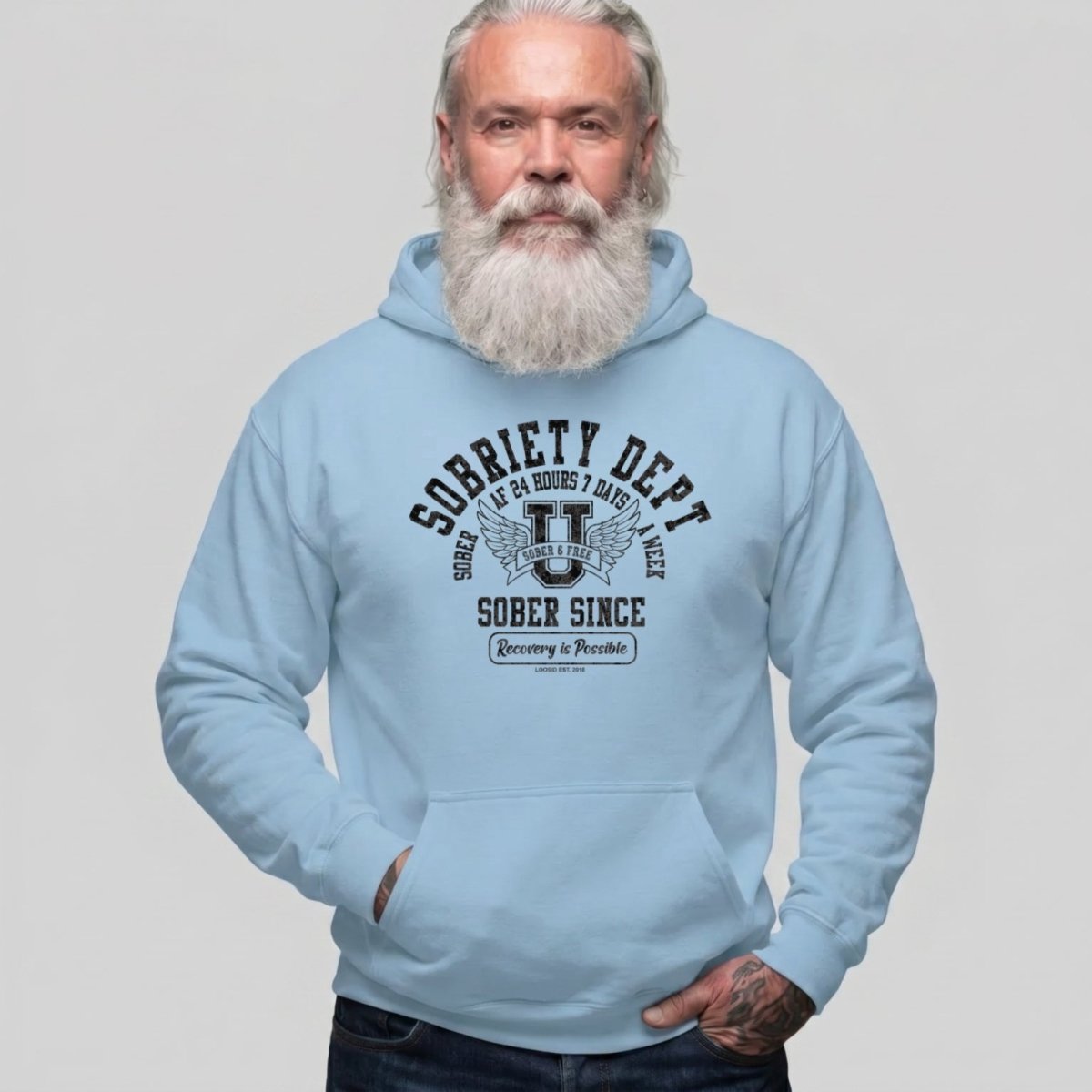 Recovery Hoodie | Men's Sobriety Dept 24/7
