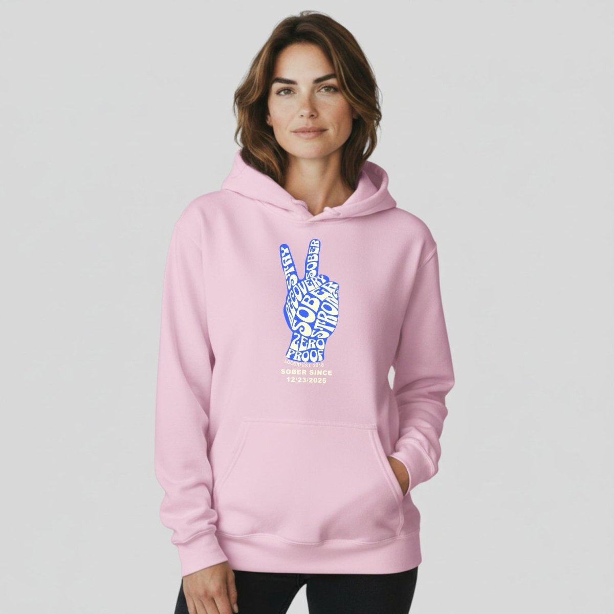 Peace & Sober Women's Personalized Hoodie