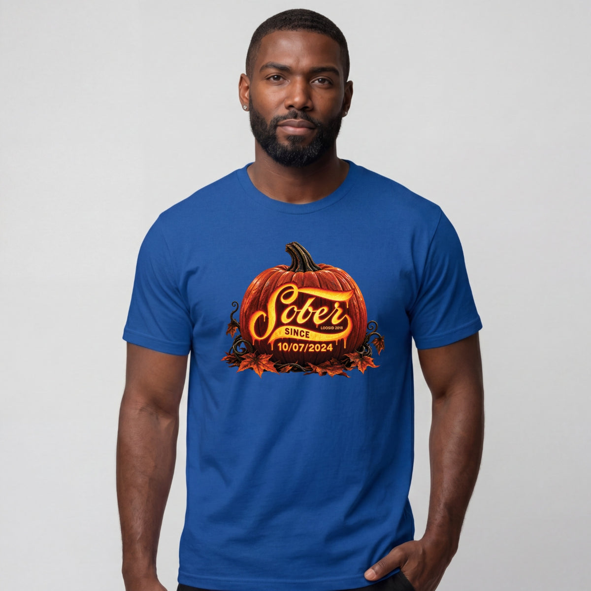 Sober T Shirt | Men's Sober Since Pumpkin