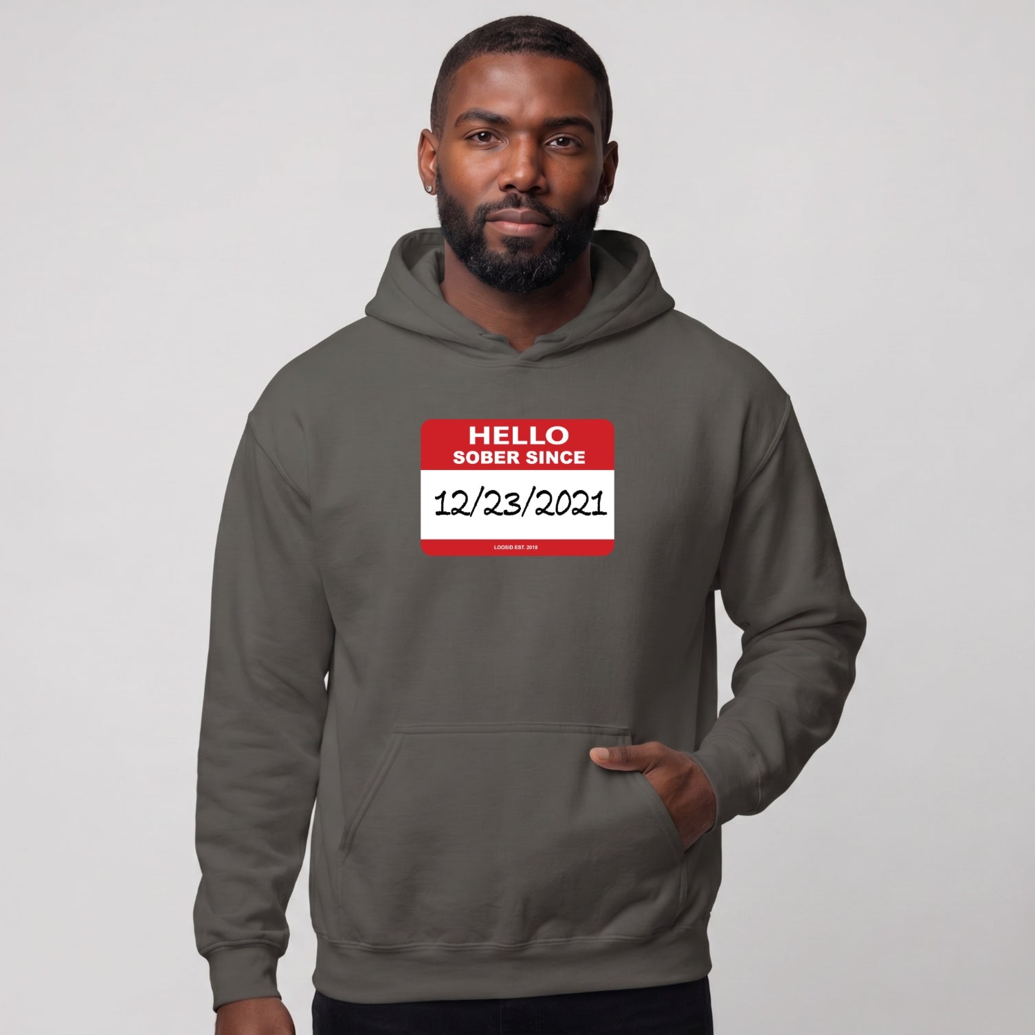 Recover Hoodie | Men's Hello Sober Since