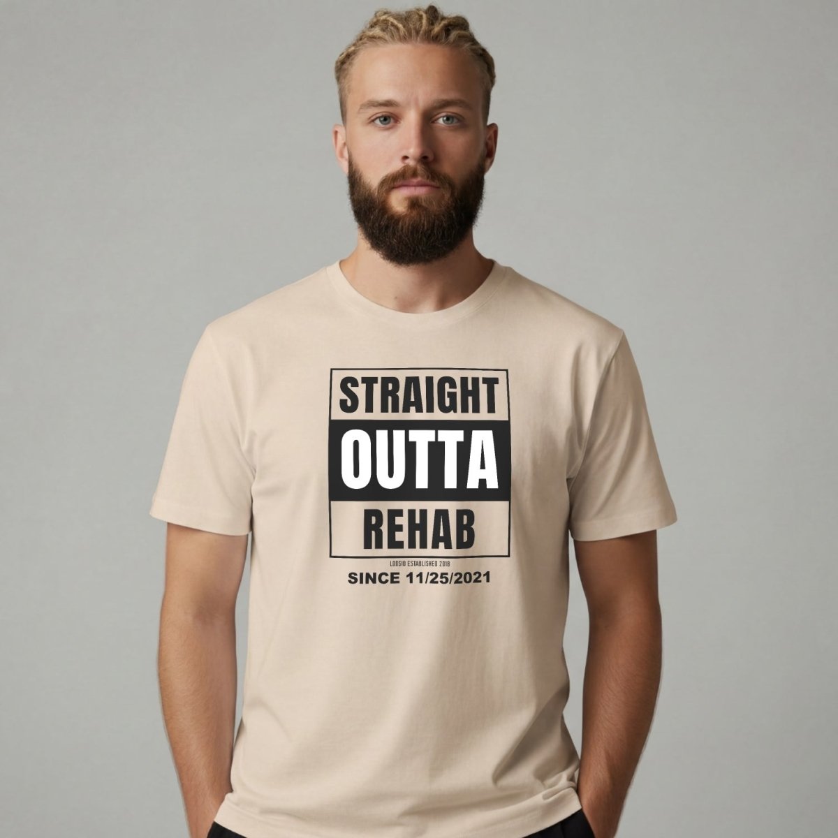 Sober T Shirt | Men's Straight Outta Rehab Tee