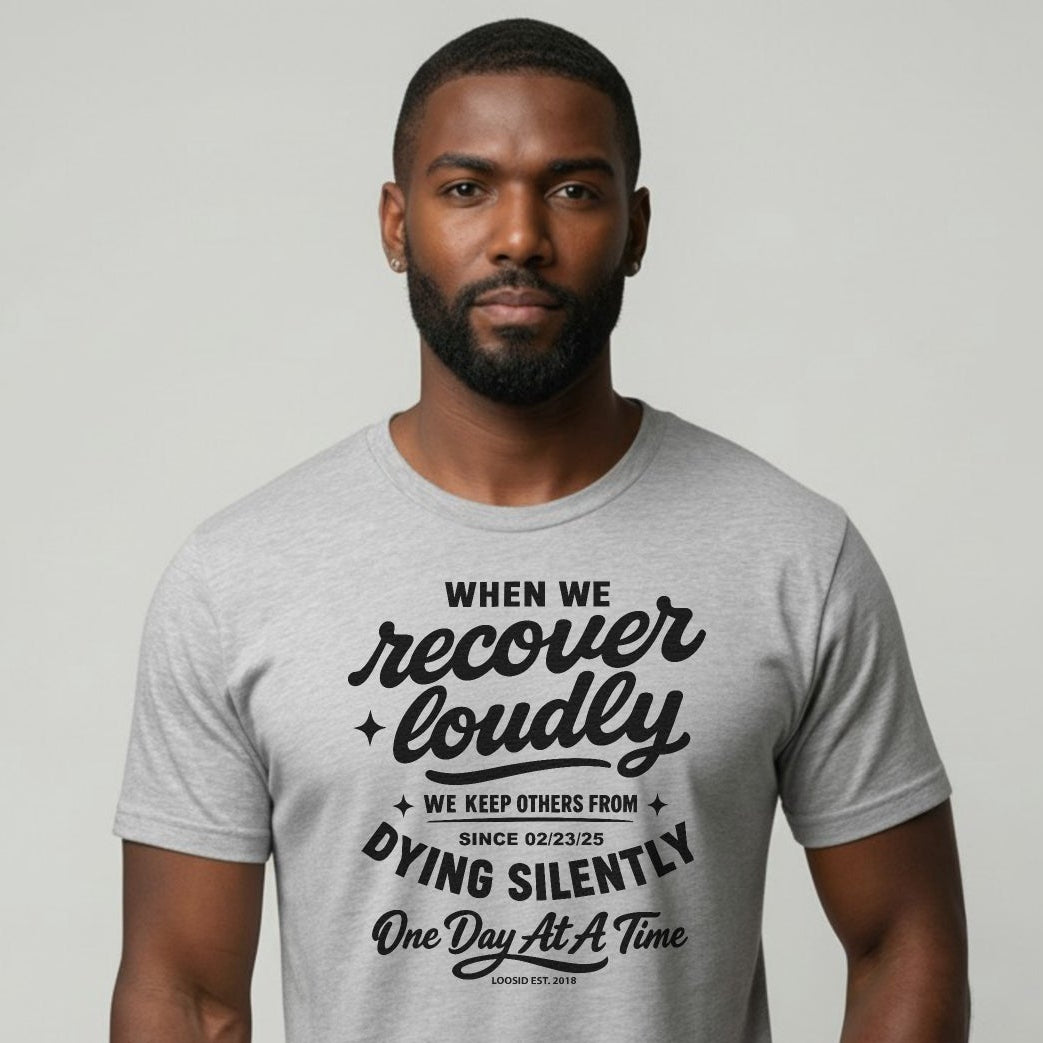 When we recover loudly men Sober T Shirt packaging detail (view 18)