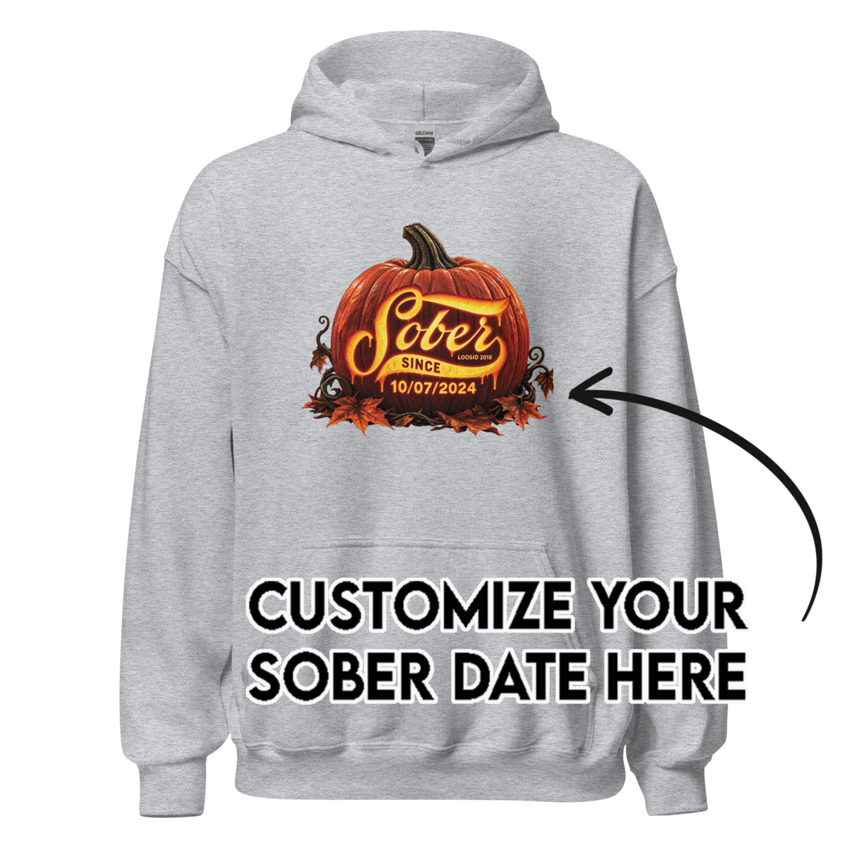Recovery Hoodie | Men's Sober Since Pumpkin
