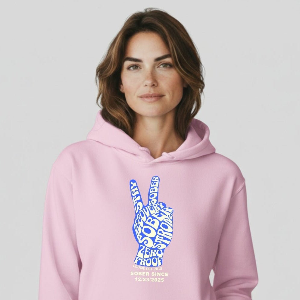 Peace & Sober Women's Personalized Hoodie
